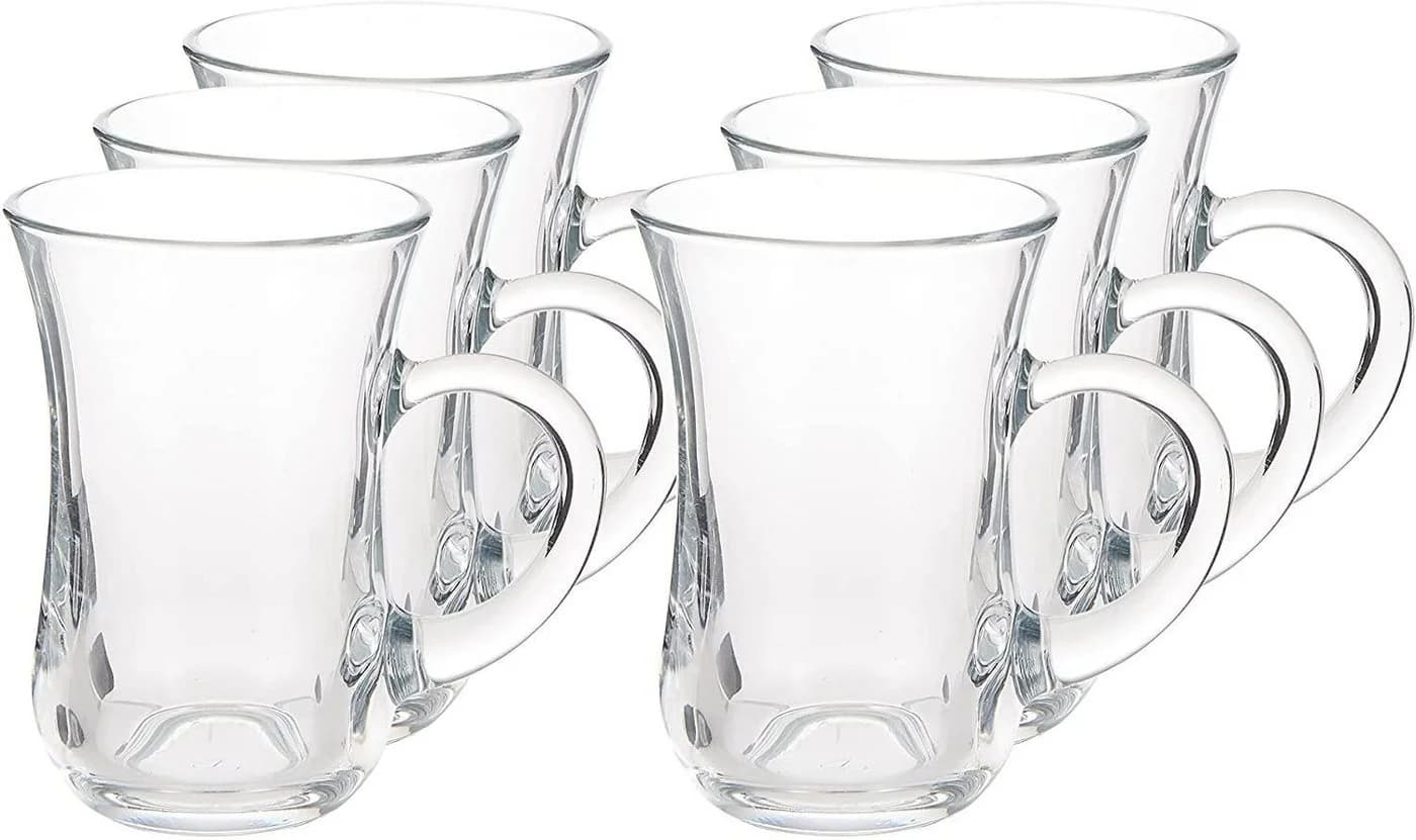 Pasabahce Teeglas-Set 6-tlg. mit Henkel 145ml Transparent