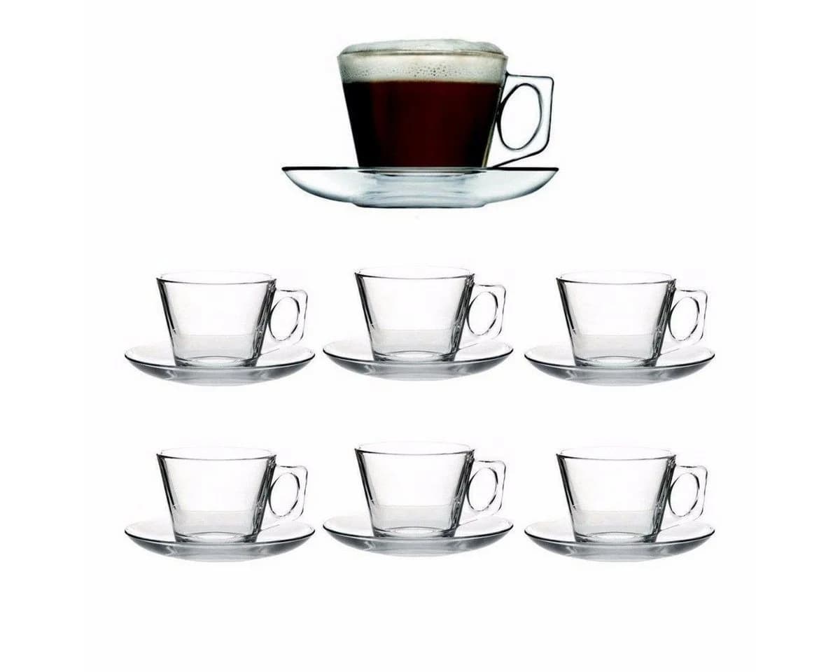 Pasabahce Vela Kaffeeservice 12-teilig Glas Transparent