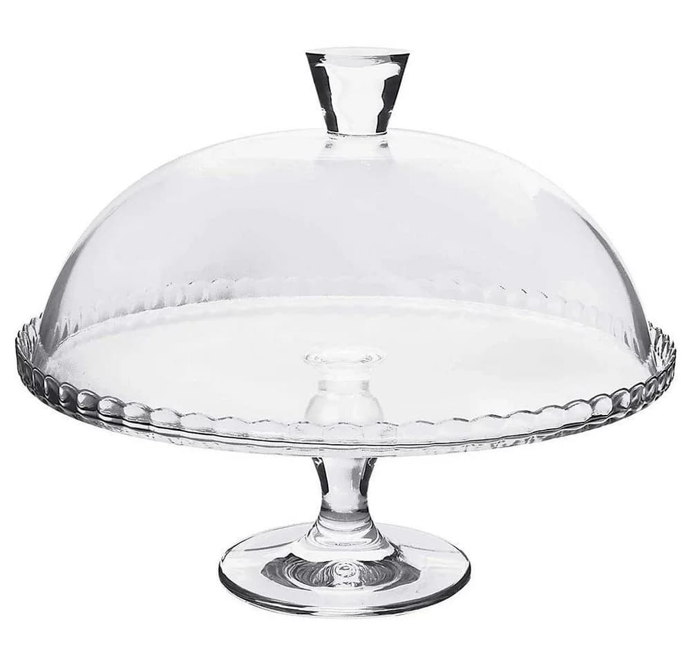 Pasabahce Patisserie Servierplatte auf Fuß mit Haube Glas
