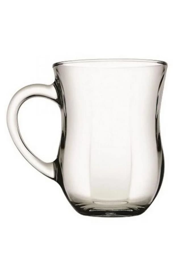 Pasabahce 2x Set Ayran Henkelbecher Glas Transparent - Bild 2