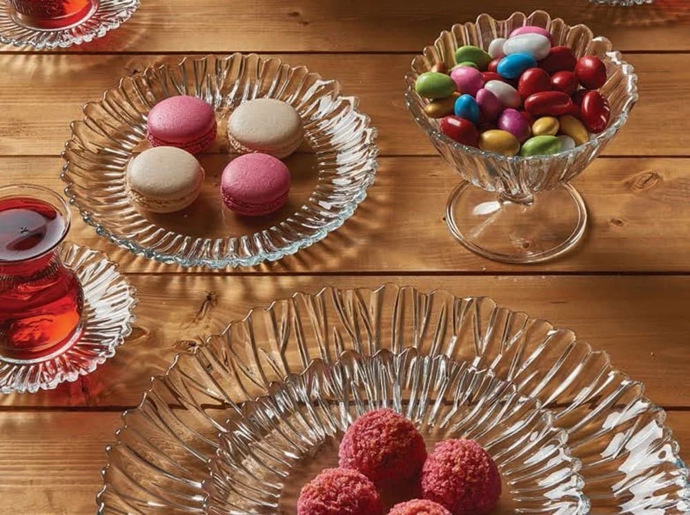 Pasabahce Servierteller Aurora 6er Set Glas Transparent