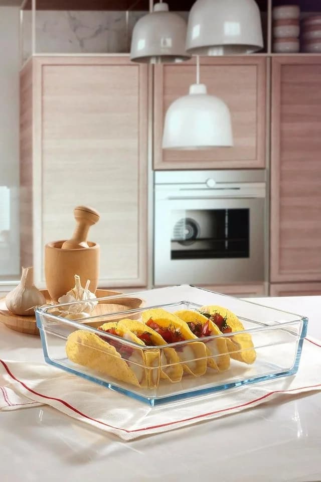 Pasabahce Borcam Quadratische Auflaufform Glas Transparent 2,4 L