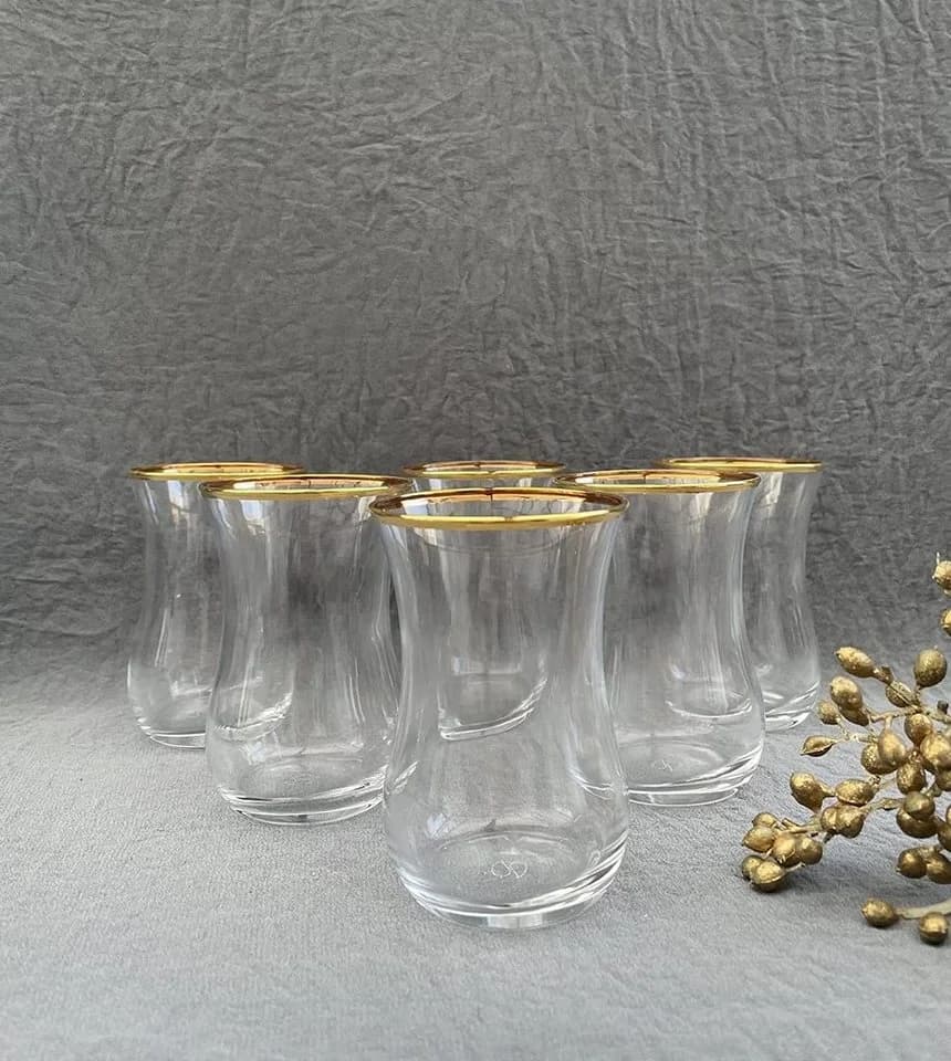 Pasabahce Teeglas Golden Touch Tempo 6er-Set mit Goldrand - Bild 2