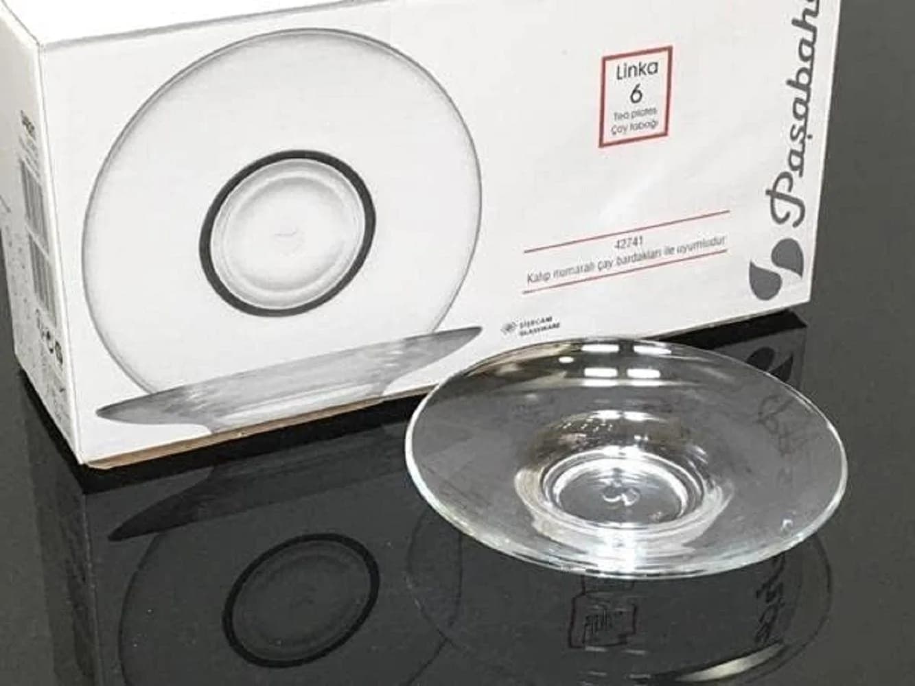 Pasabahce Untertasse 6er-Set Glas transparent