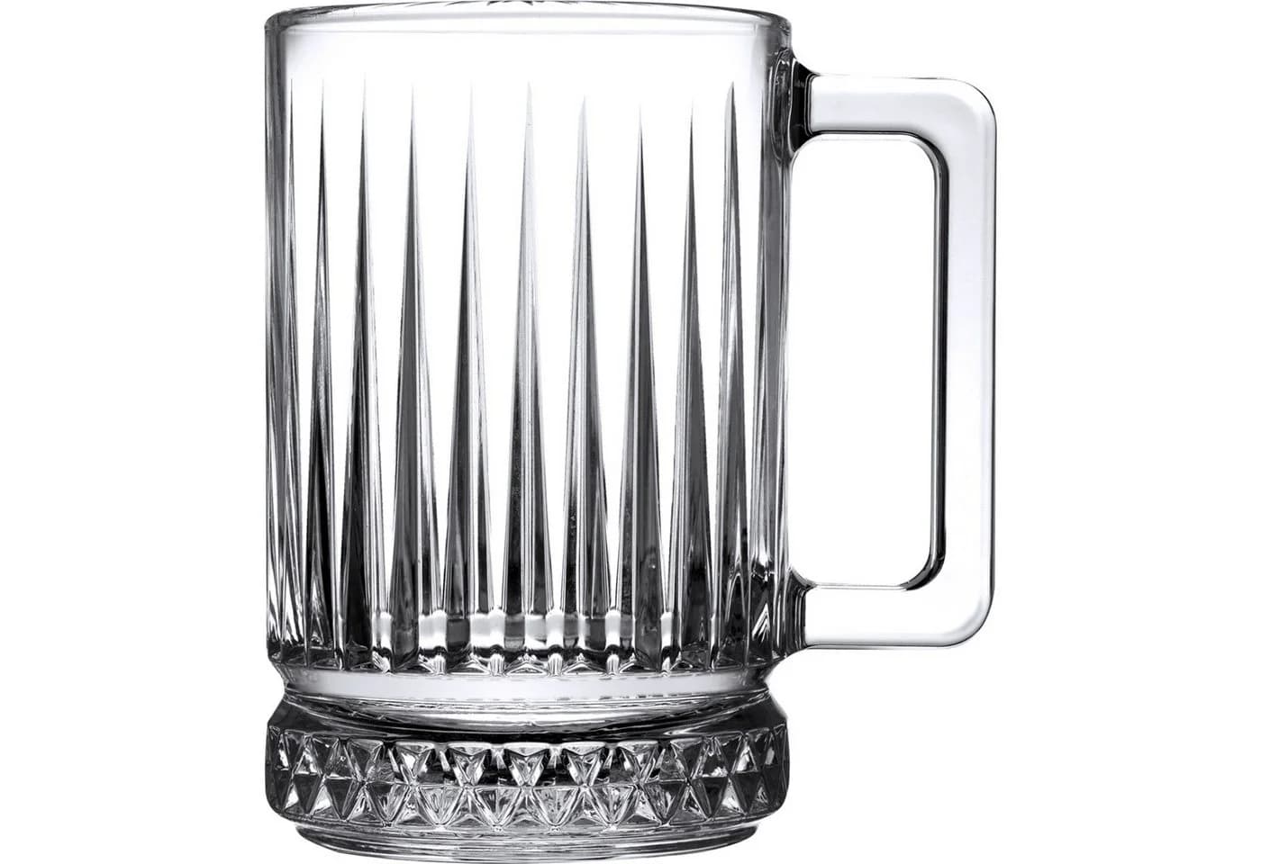 Pasabahce Elysia Glasbecher-Set 2-tlg. mit Henkel, 310 ml, Glas, Vintage Design