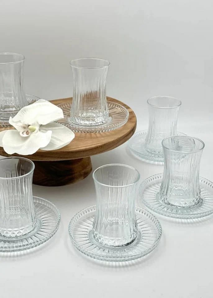 Pasabahce Elysia Teeglas-Set 12-tlg. Transparent Gehärtetes Glas
