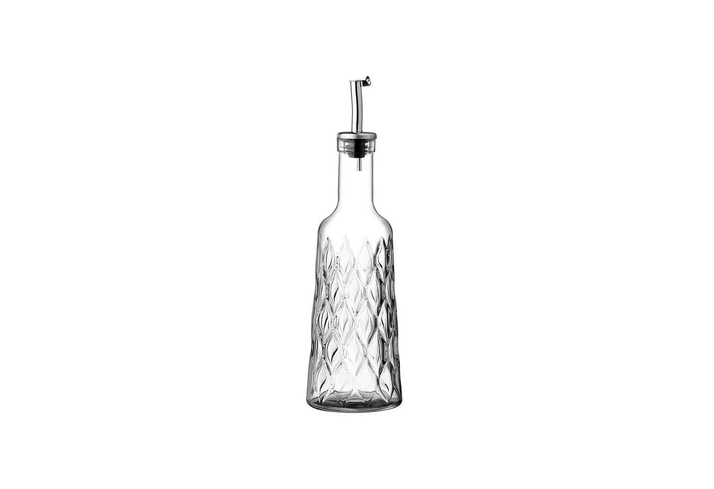 Pasabahce Menage-Set Leafy 2er Set Öl- & Essigflasche Glas Transparent