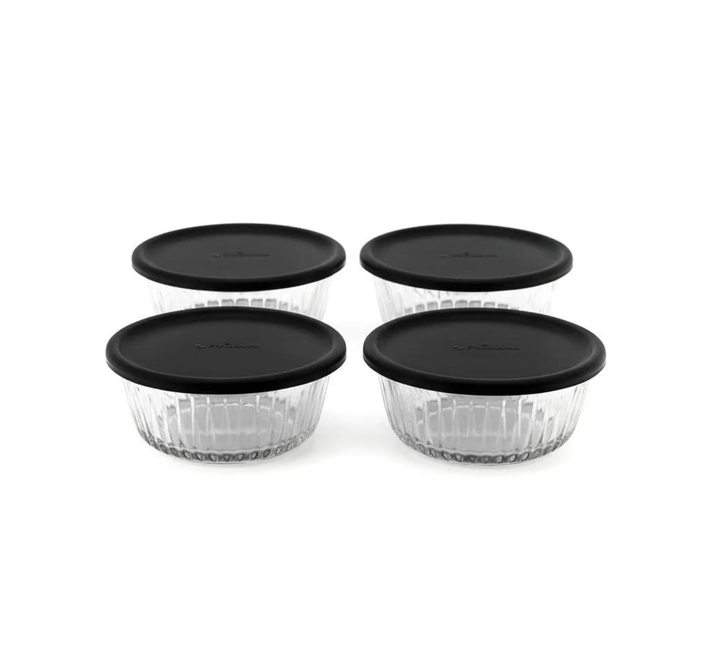 Pasabahce Aufbewahrungsbehälter Set 330ml Glas Grau - Bild 2