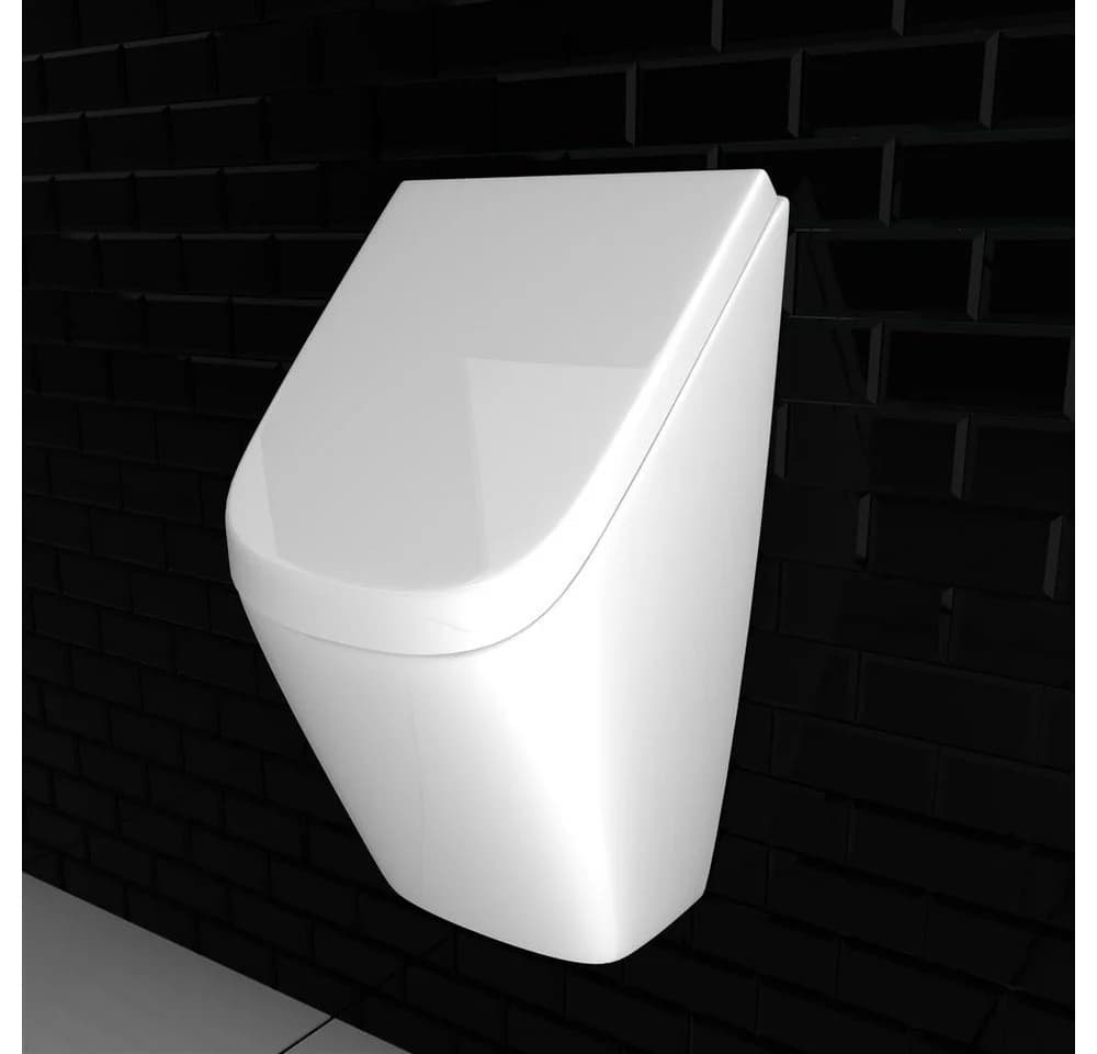 Vitra Wand-Urinal Komplettset mit Deckel und Siphon - Weiß - Bild 3