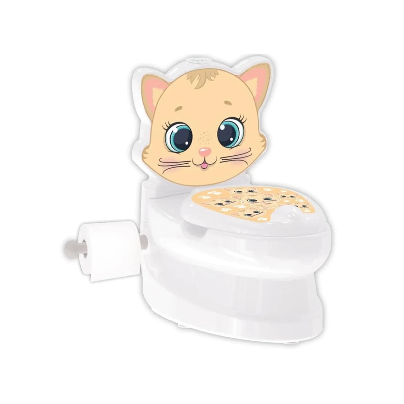 Pilsan Töpfchen Kitty 07563 Weiß mit Musik, Licht & Toilettenpapierhalter