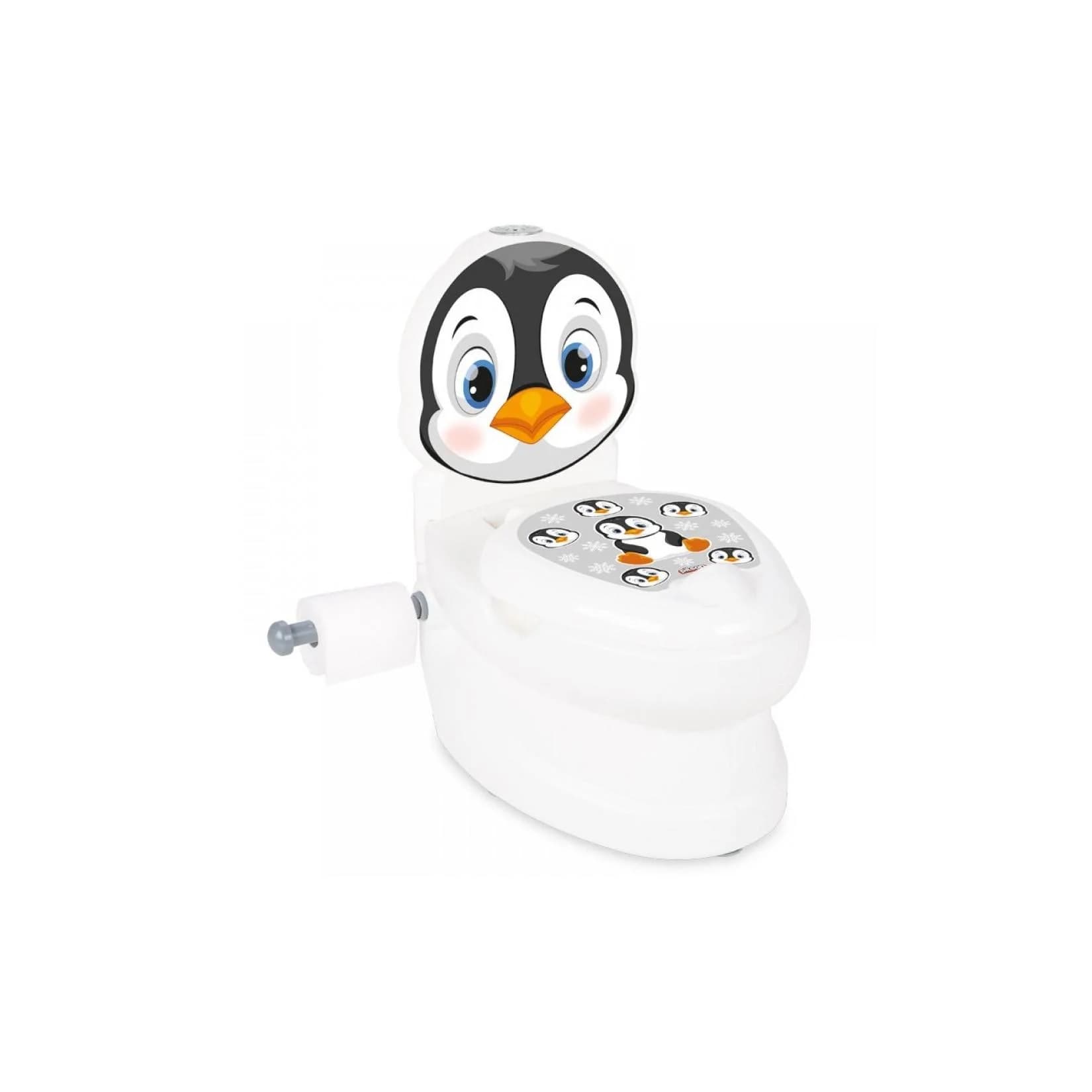 Pilsan Töpfchen Pinguin 07565 weiß mit Musik, Licht & Toilettenpapierhalter