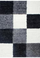 Hochflor-Teppich AYYILDIZ TEPPICHE "Life Shaggy 1501" Kariert Schwarz Bild 1