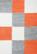 Hochflor-Teppich AYYILDIZ TEPPICHE "Life Shaggy 1501" Kariert Orange Bild 1