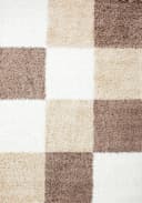 AYYILDIZ Teppiche Life Shaggy 1501 Hochflor-Teppich Braun Karodesign Bild 1