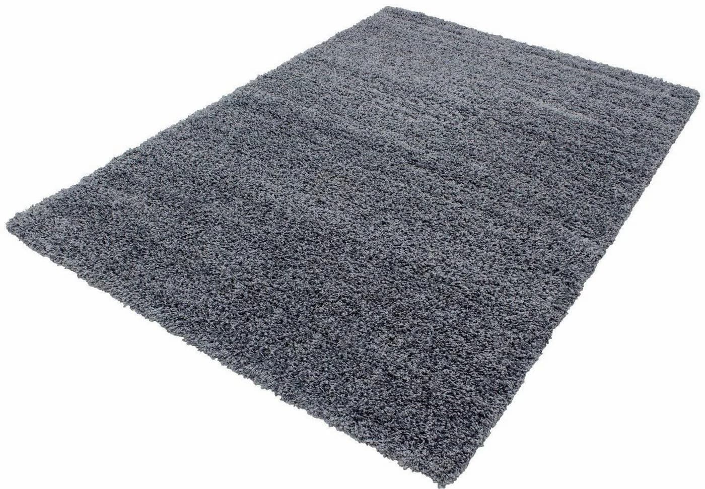 AYYILDIZ Life Shaggy 1500 Hochflor-Teppich Grau Uni