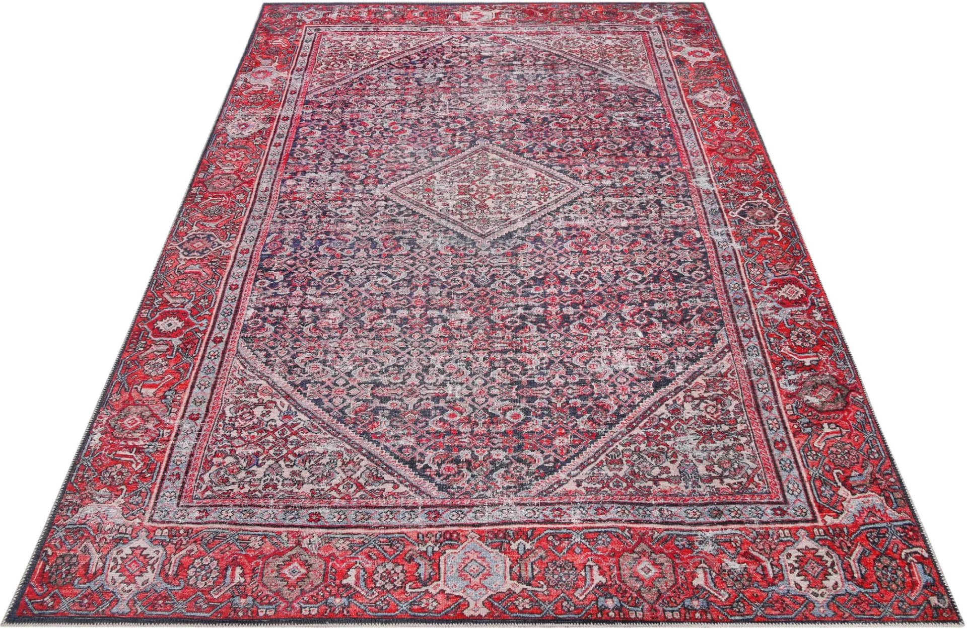 WECON HOME Teppich Flashback Bunt Vintage Retro Polyester