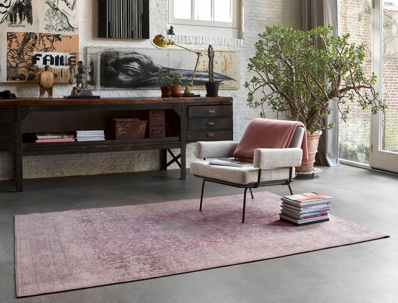 WECON HOME Teppich Past Future Beige Vintage-Design