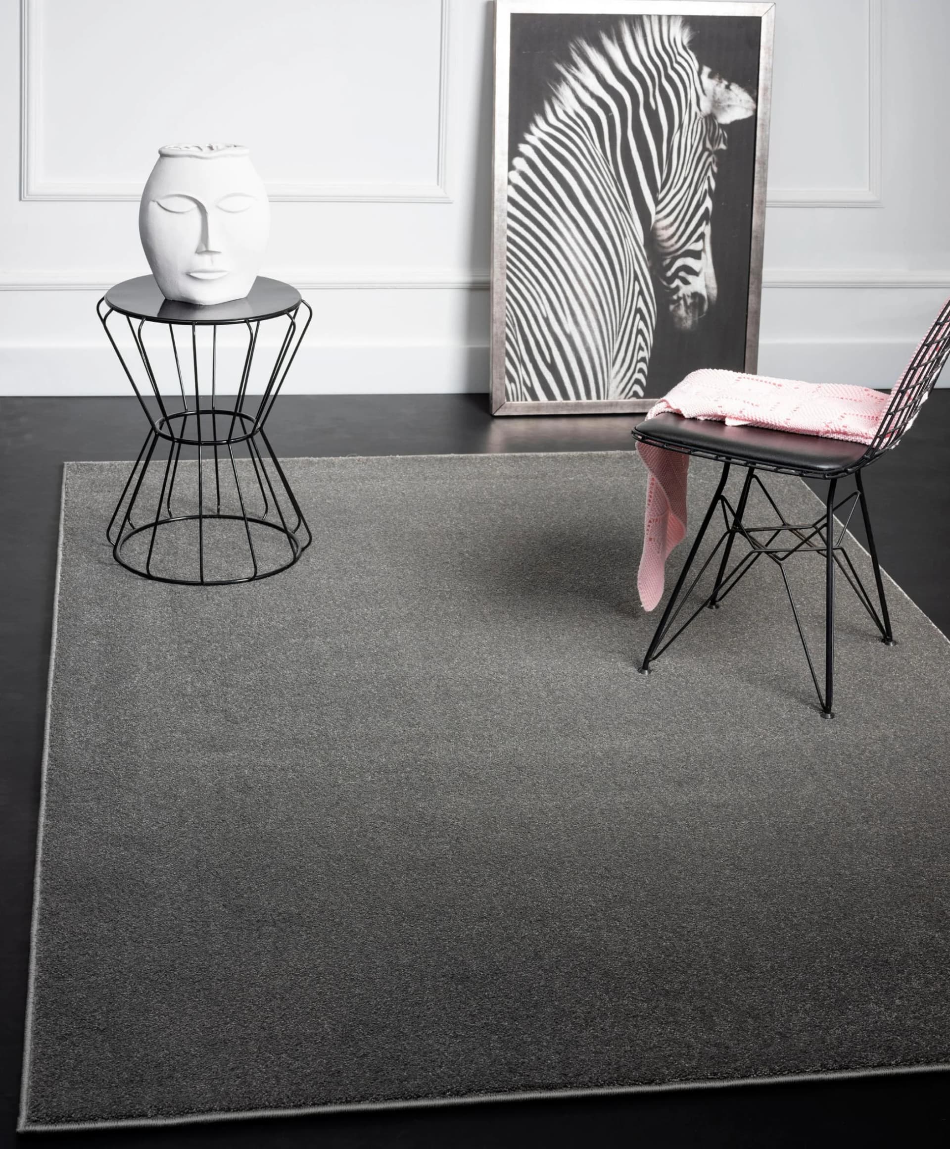 merinos Teppich MONTANA Anthrazit Hochflor 80x150 cm