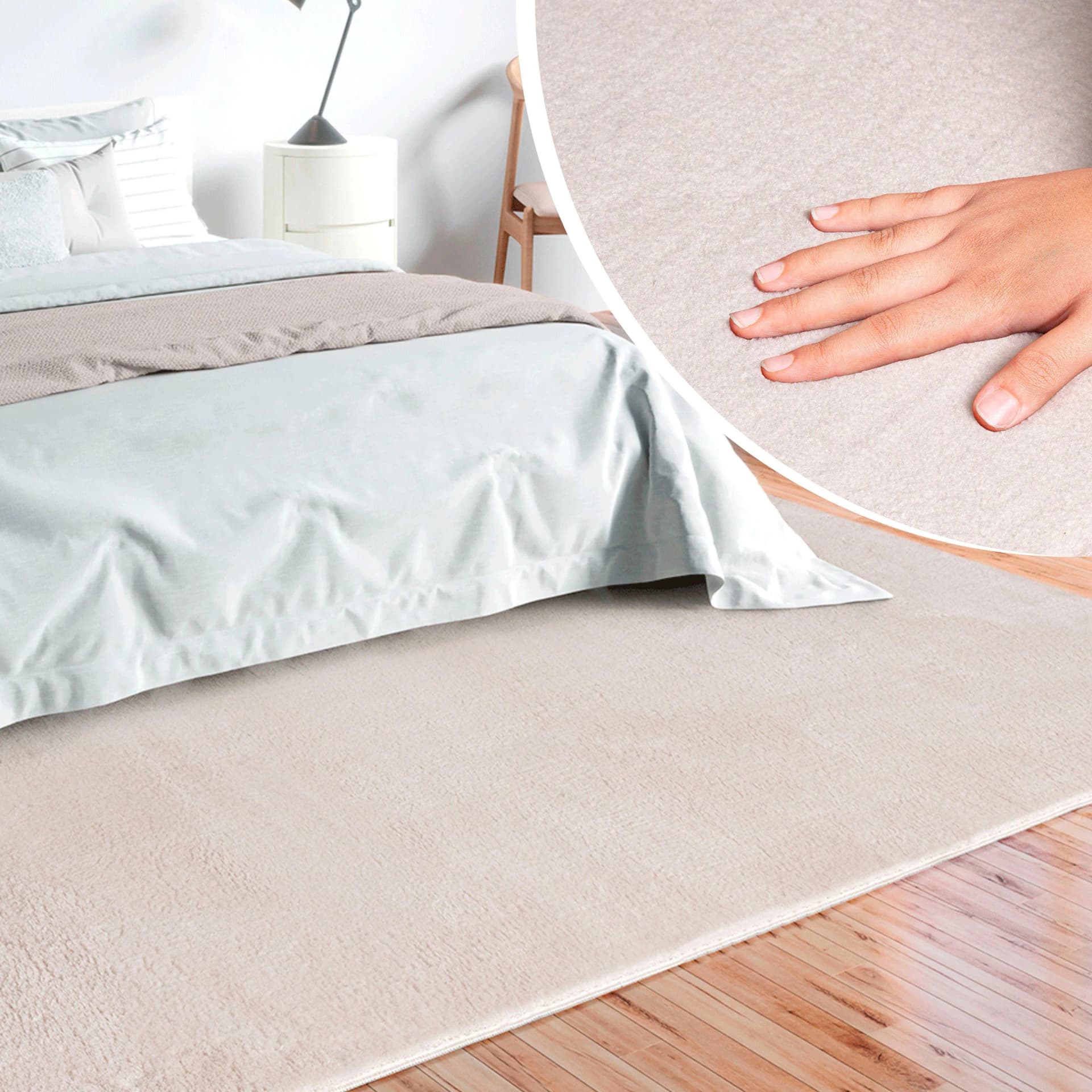 MERINOS Kunstfellteppich Loft 37 Beige Creme Anti-Rutsch