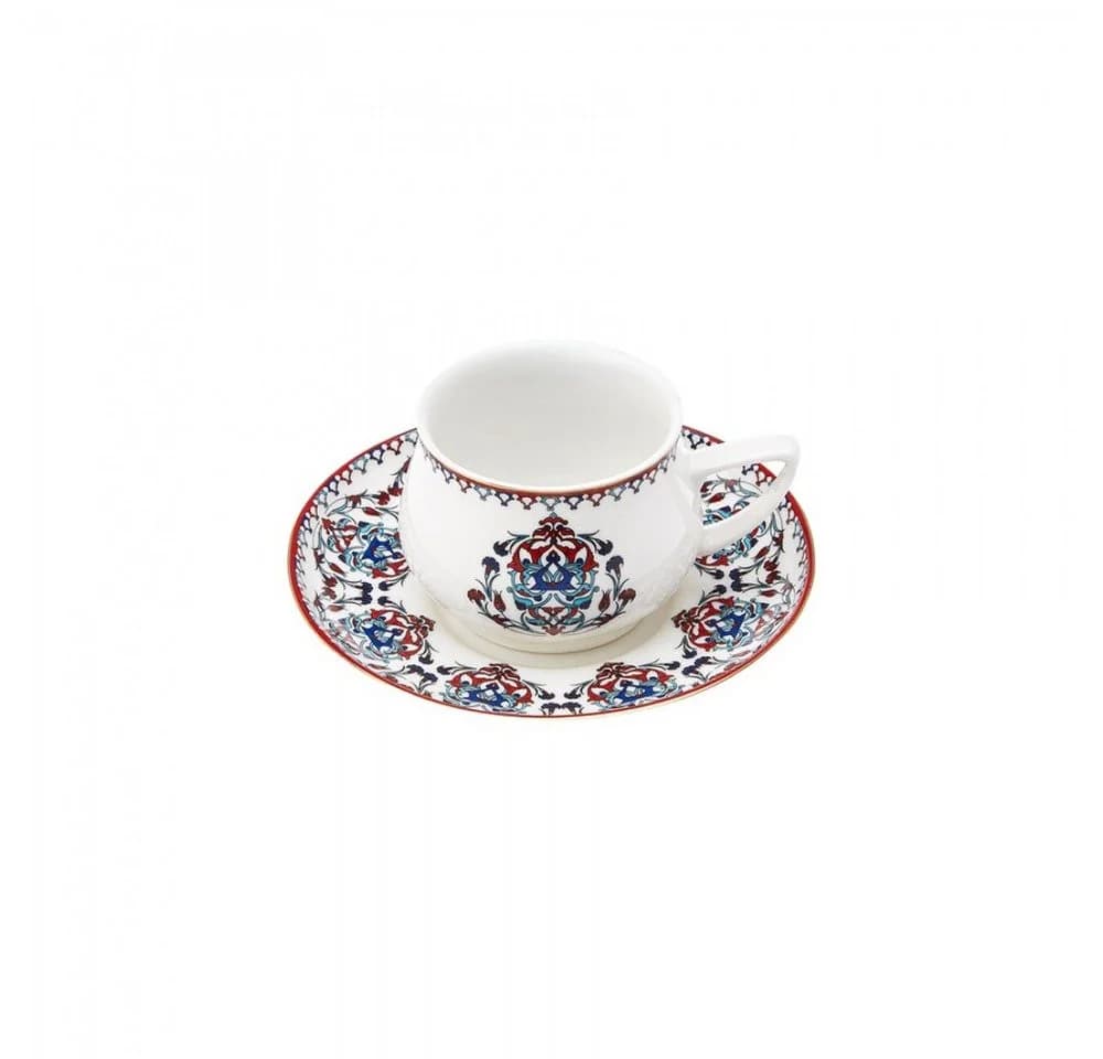 Karaca Nakkash Espressotassen-Set 12-teilig Weiß Floral - Bild 5