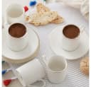 Karaca Kaffeeservice Elda 12-tlg. Weiß/Gold Porzellan Bild 1