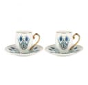 Karaca Kaffeeservice 4-teilig Weiß Iznik-Muster Porzellan Bild 2