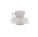 Karaca Kaffeeservice Autumn 85 ml Tassen mit Untertassen 6-teilig Weiß Bild 3