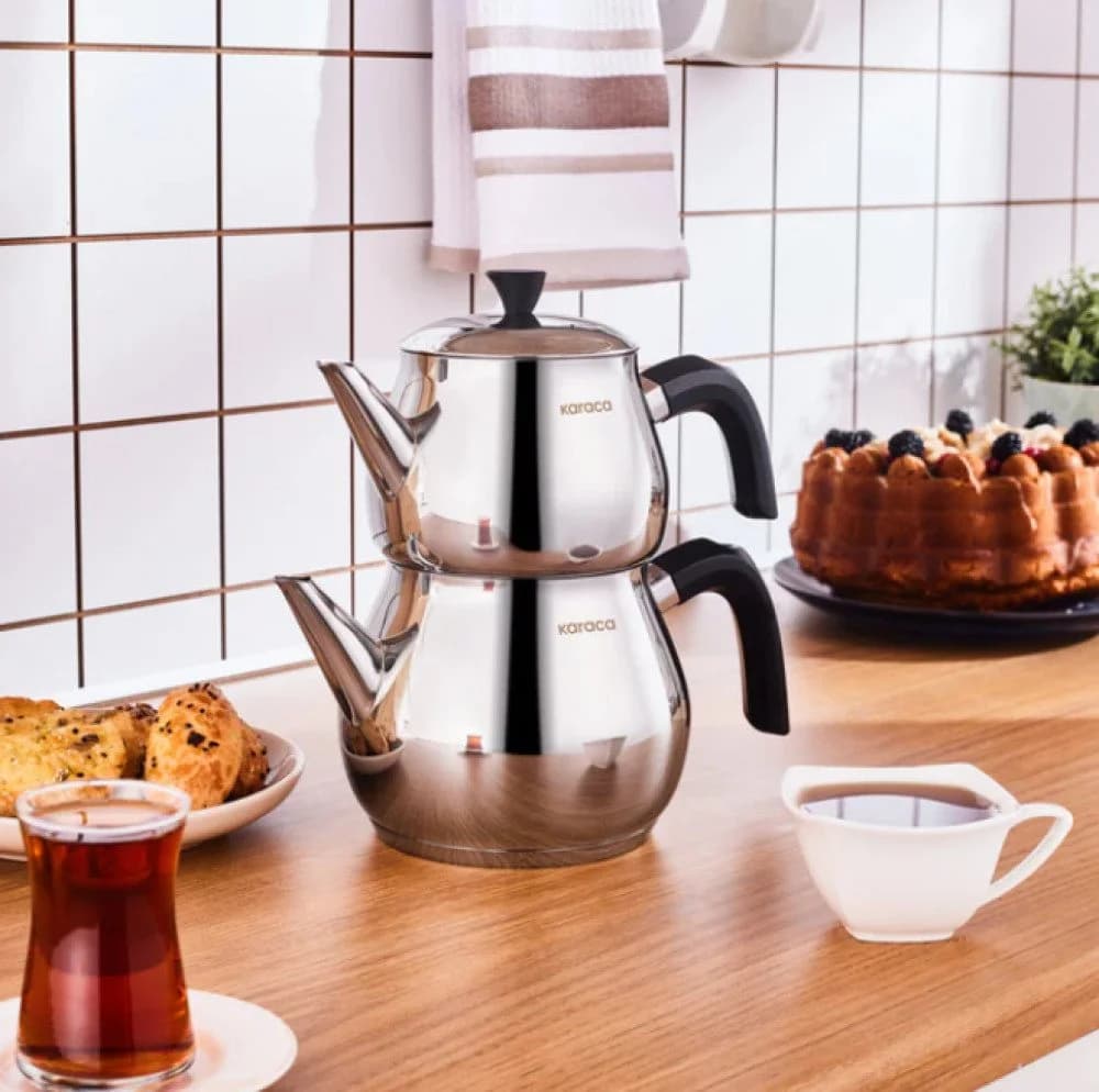 Karaca Kayra Teekannen-Set 2,7L Edelstahl Schwarz Induktion - Bild 2