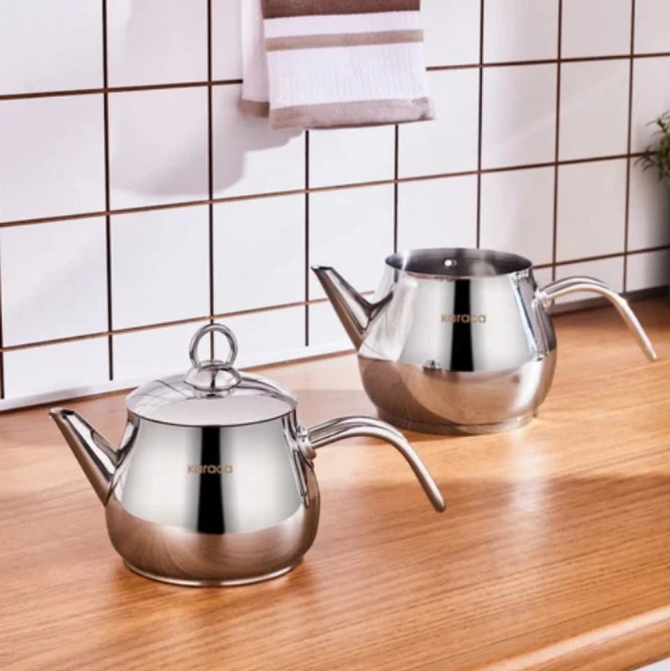 Karaca Layla Teeservice Metall 1L Teekanne & 1,75L Wasserkocher Set - Bild 4