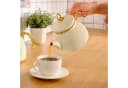 Karaca Retro Emaille Teekanne Set Creme Gold Bild 3