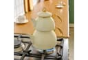 Karaca Retro Emaille Teekanne Set Creme Gold Bild 5