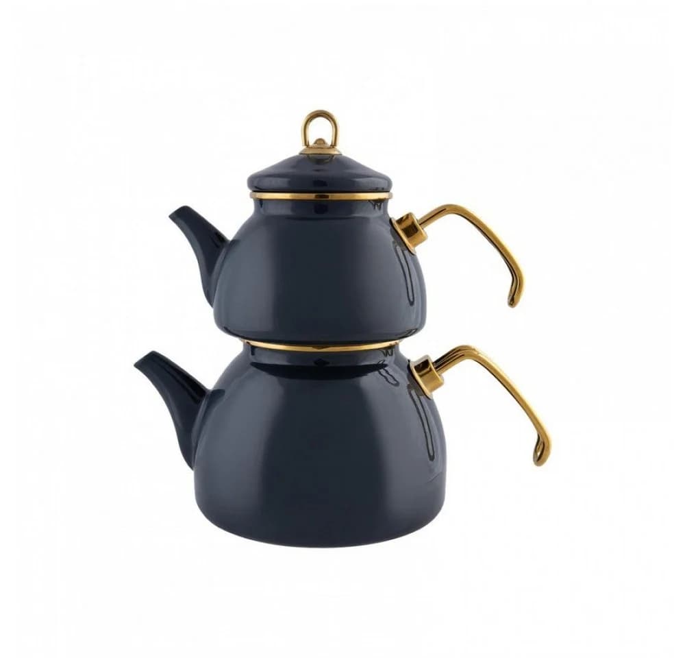 Karaca Retro Teekannen-Set Emaille Anthrazit 1,1L & 2,3L - Bild 2