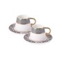 Karaca Globe Kaffeeservice 4-teilig Schwarz Porzellan Bild 1
