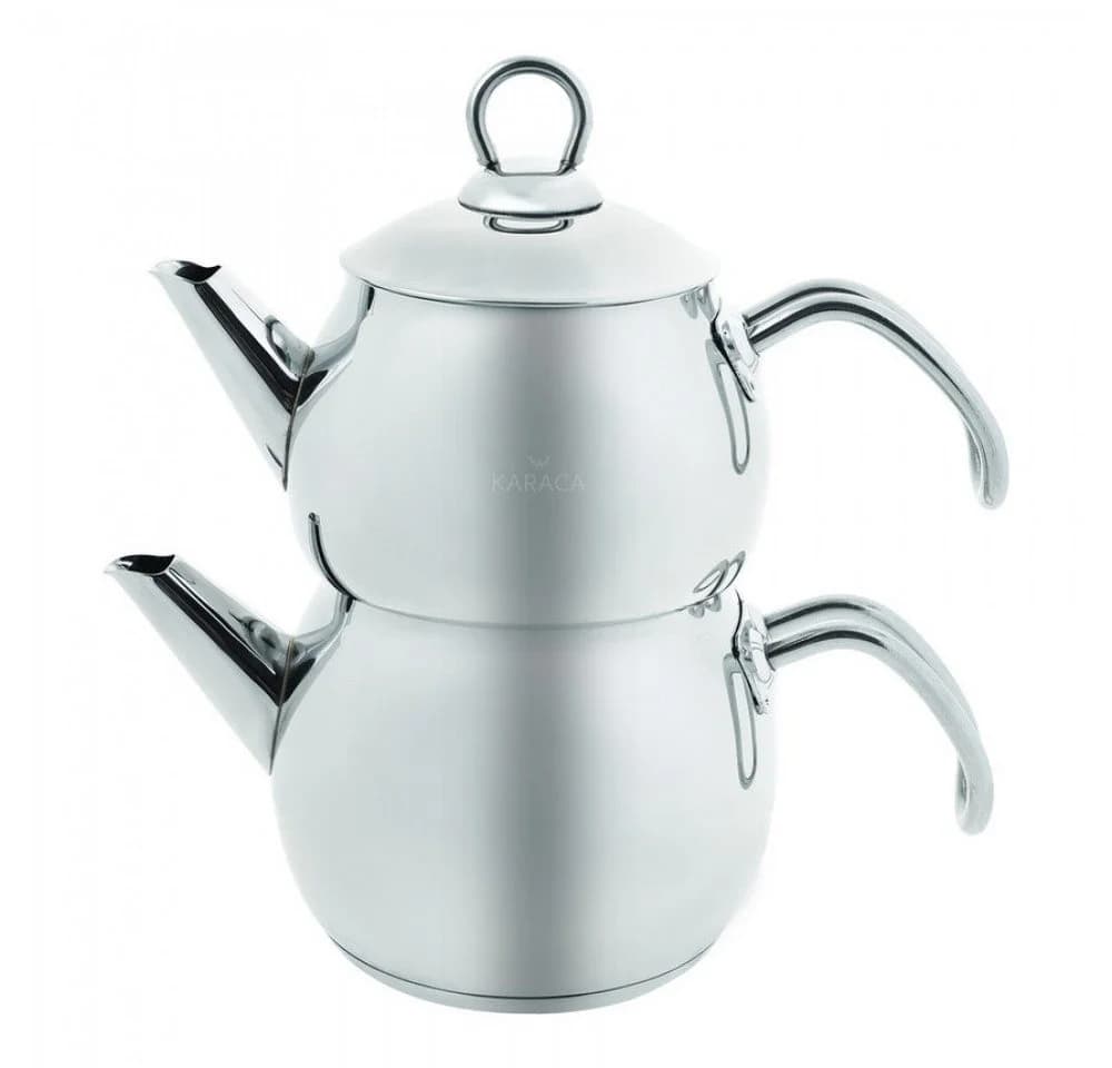 Karaca Belinay Teekannen-Set Edelstahl 2,6L Induktionsgeeignet Silber - Bild 3