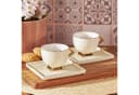 Karaca Art Deco Kaffeeservice 4-teilig Creme Porzellan Bild 2