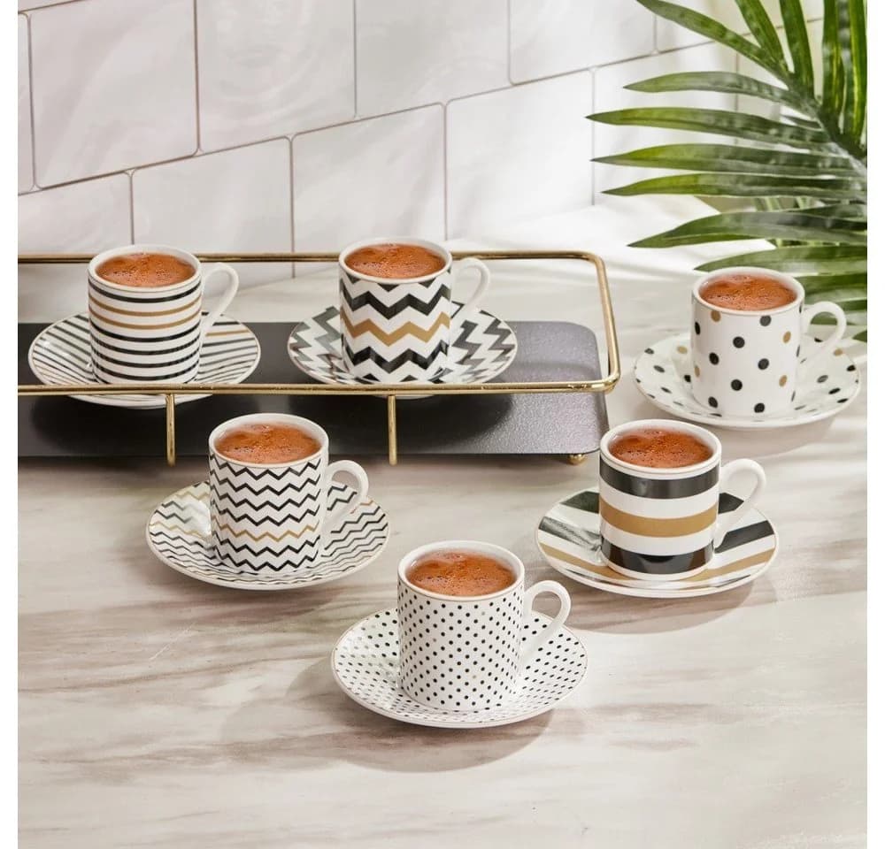Karaca Kaffeeservice Mehrfarbig Orientalisch