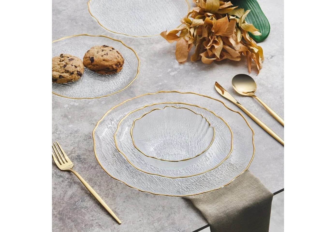 Karaca Milanda 12-teiliges Geschirr-Set für 4 Personen aus Glas - Bild 2