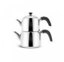 Karaca Edge Mini Teekannen-Set Schwarz 2,1L Edelstahl Induktion Bild 2
