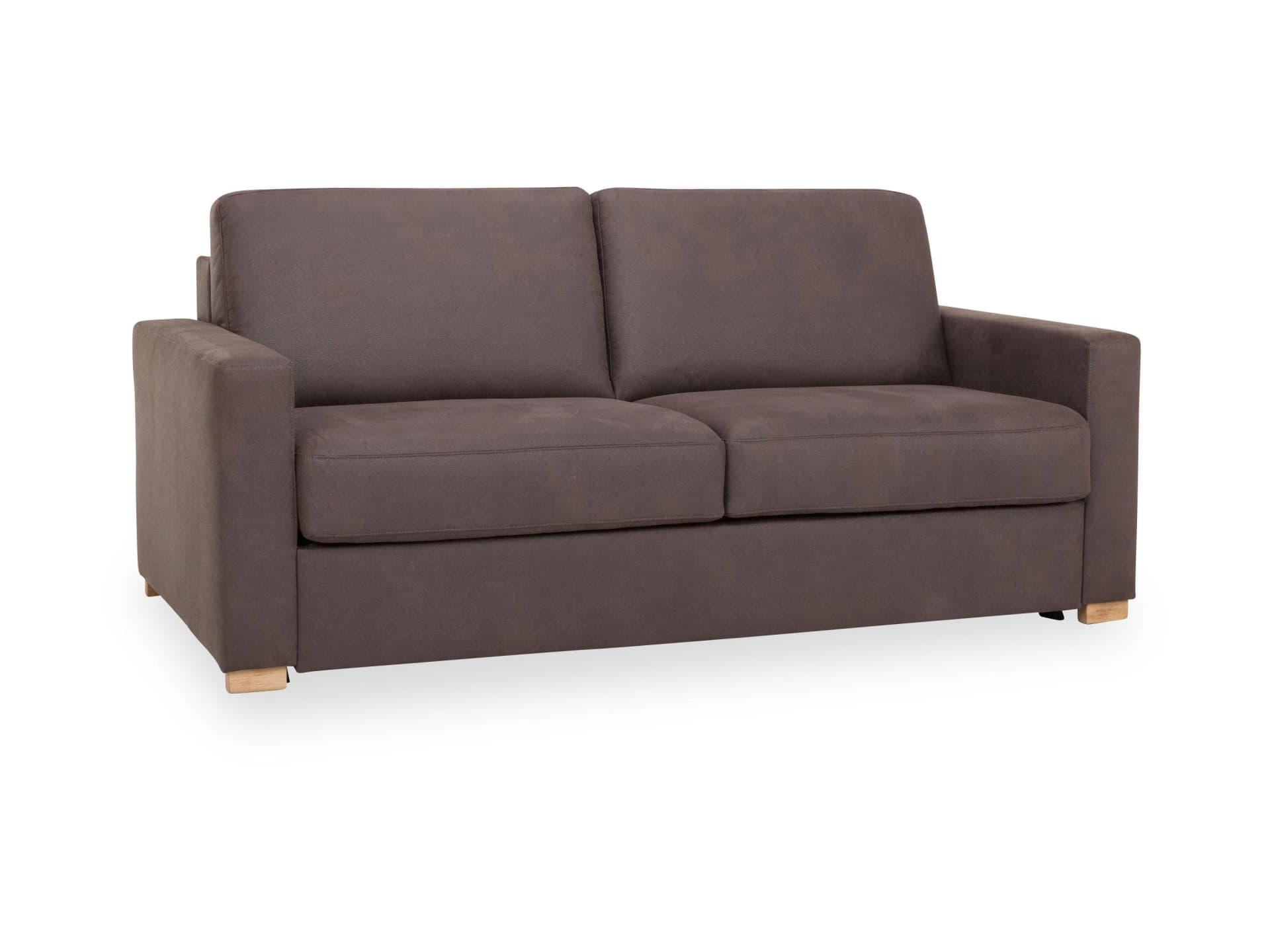 Ostermann Schlafsofa RIKE Braun mit Faltbett und Kaltschaum-Matratze