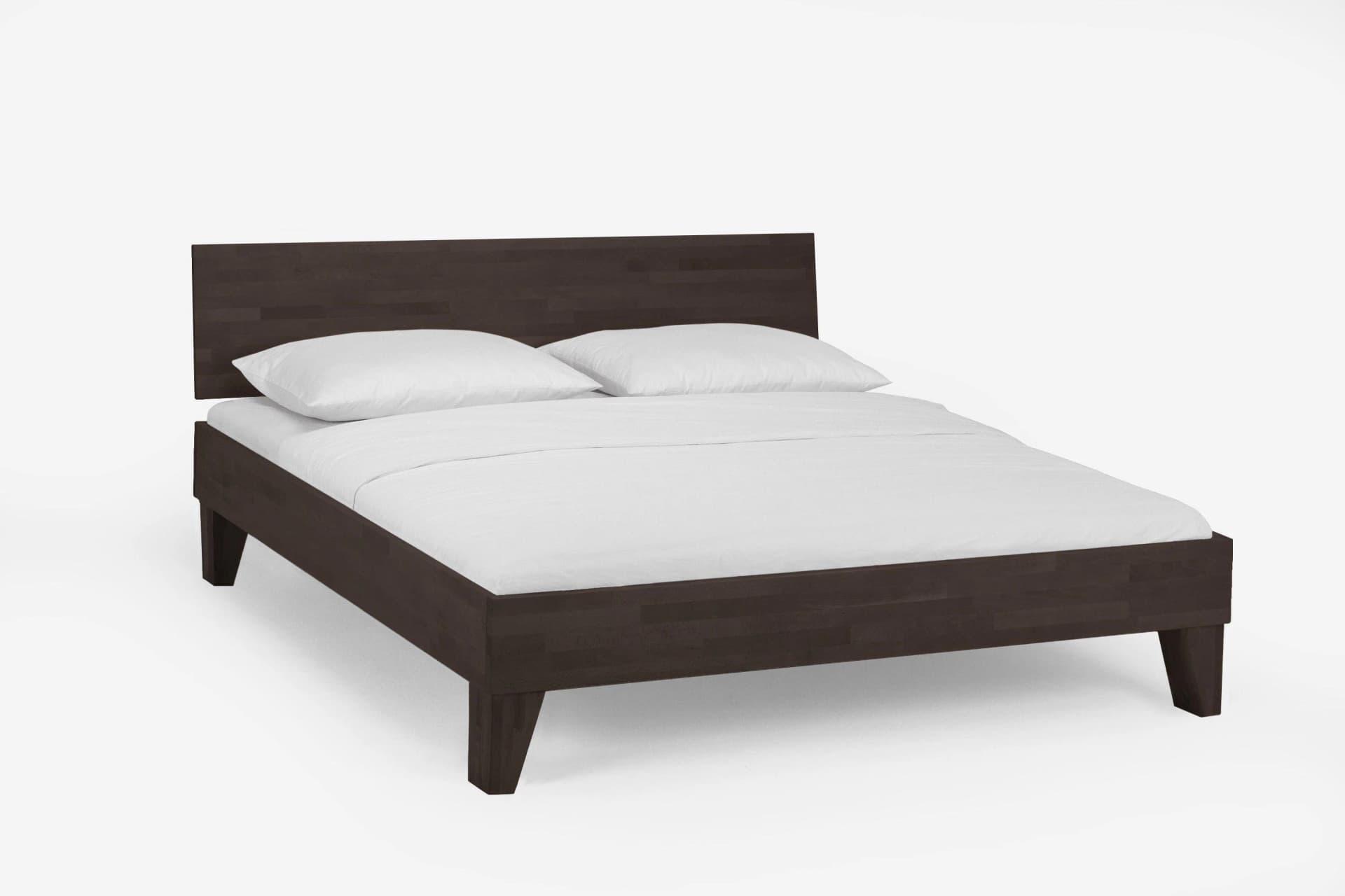 Holzbett Classic aus Massivholz mit höhenverstellbarem Kopfteil