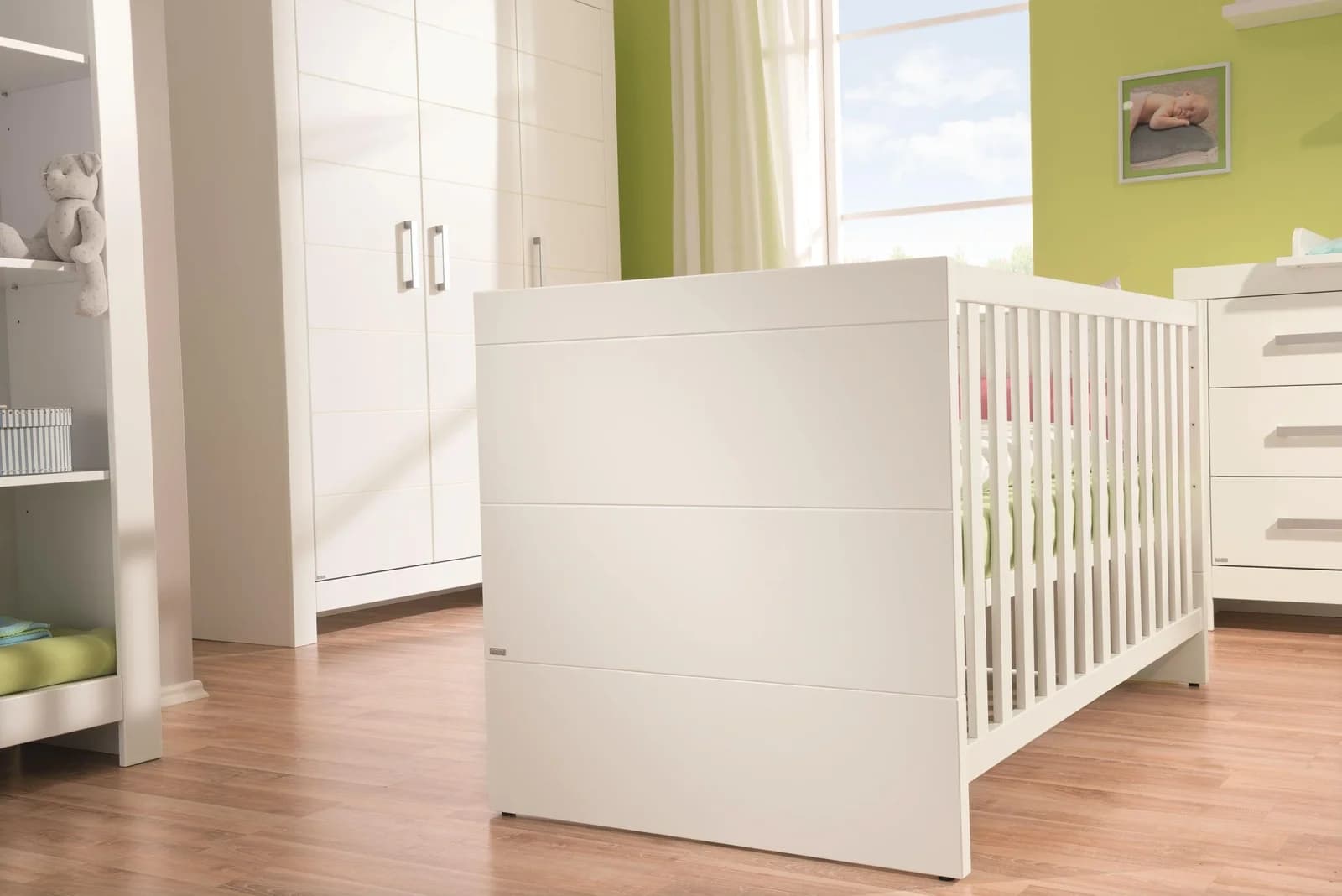 Paidi Babybett FIONA Weiß mit Federleistenrost