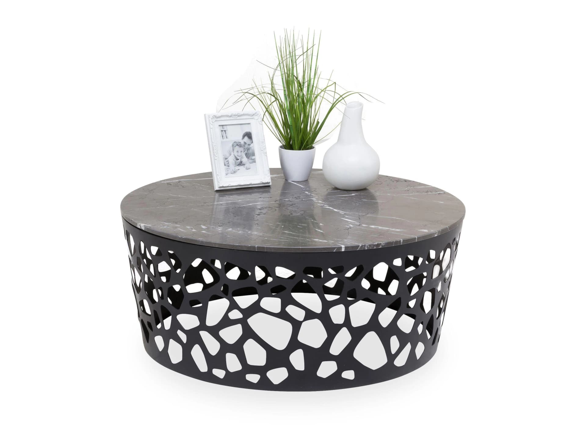 Couchtisch ROLF BENZ 926 Graphit Brown Stahl Gestell