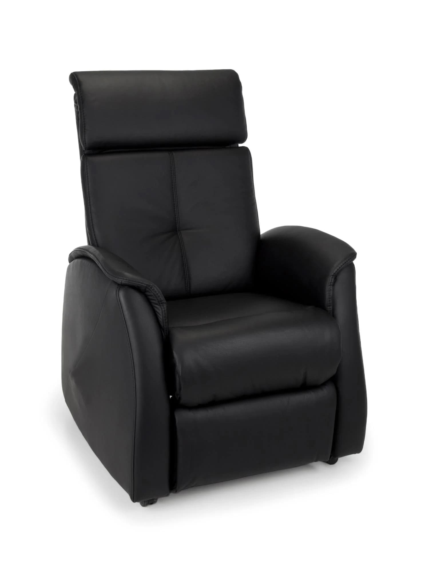 Relaxsessel himolla BIBERKOPF mini Schwarz Echtleder