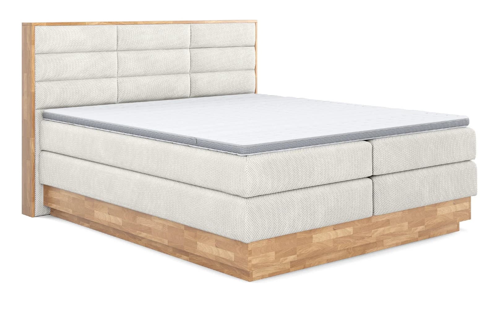 Boxspringbett VALMONDO INCANA Beige Stoff