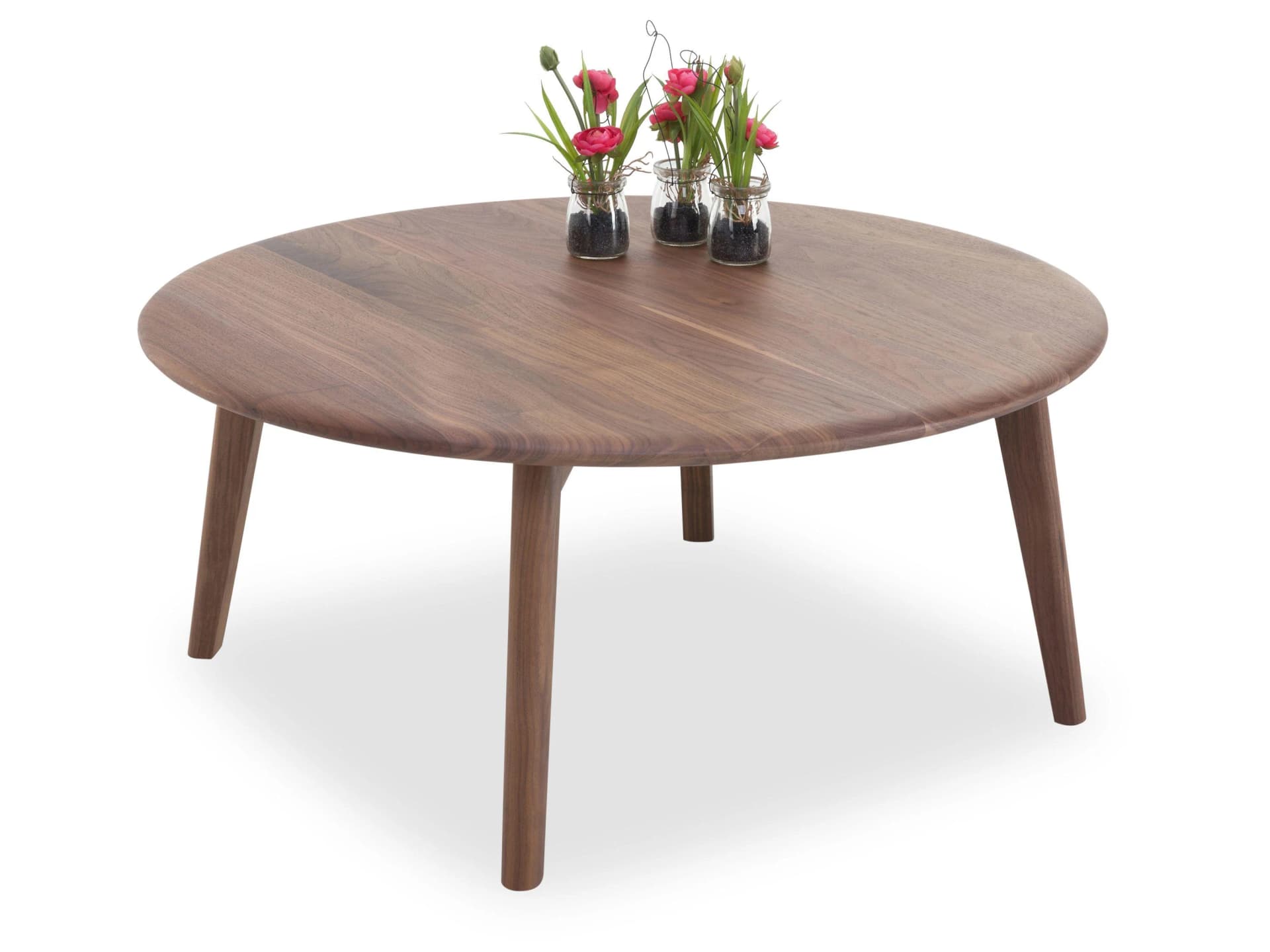 Couchtisch ROLF BENZ 910 Nussbaum Braun Rund