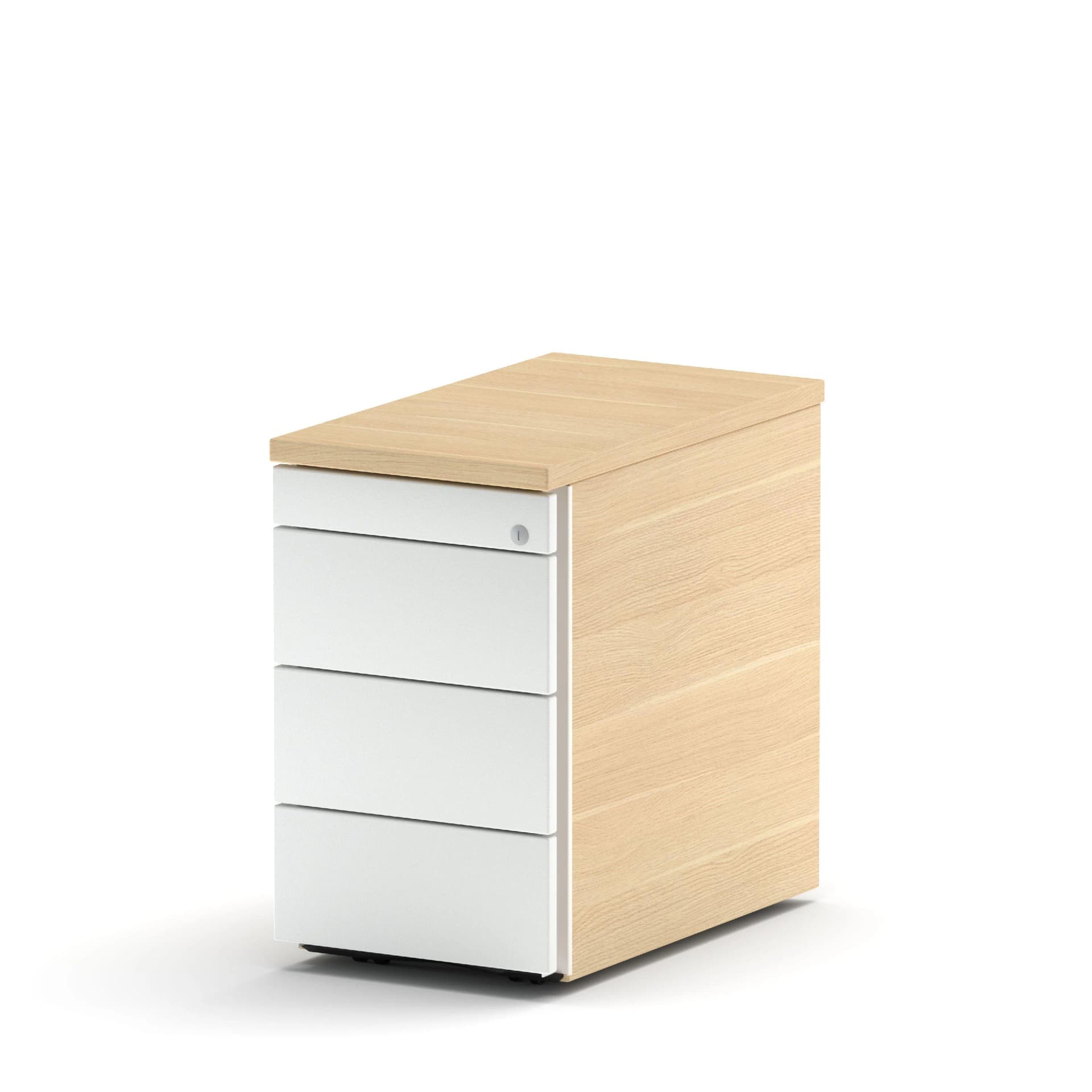 Nowy Styl Rollcontainer K40 Weiß Grau mit Schubkästen