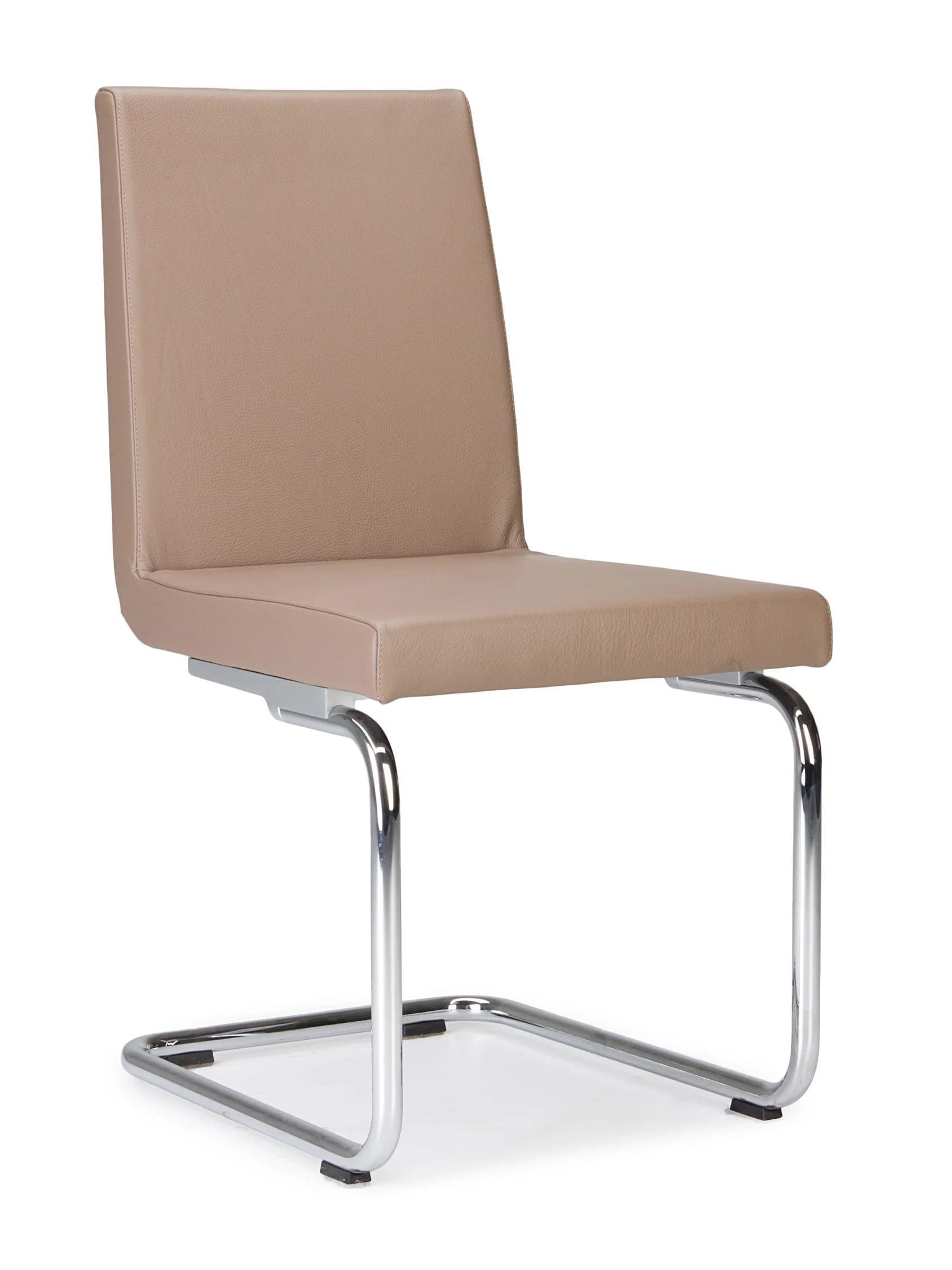 Freischwinger ROLF BENZ 620 Beige Echtleder