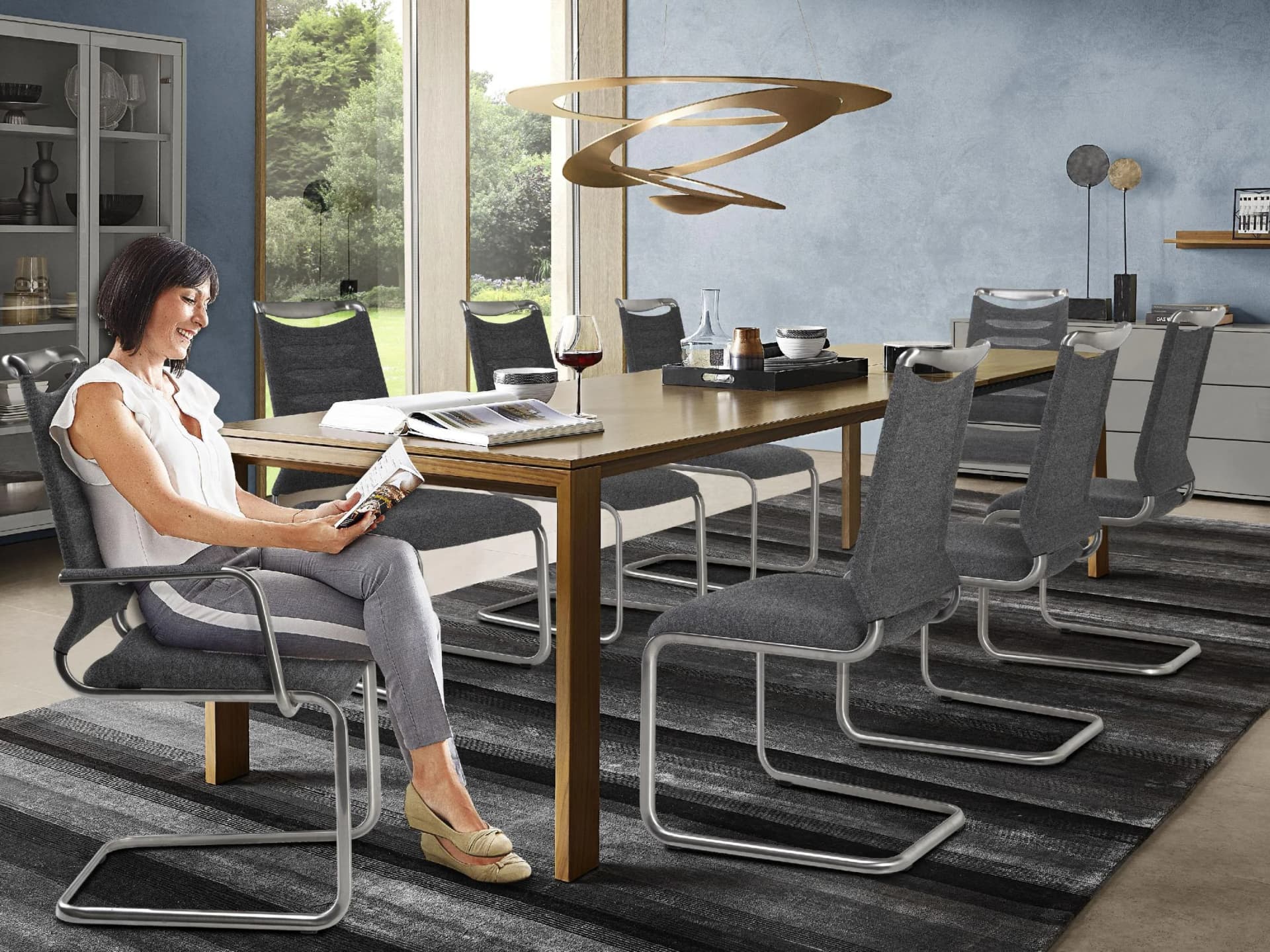Esstisch MONDO DIAMO Nussbaum Nova Furnier Braun
