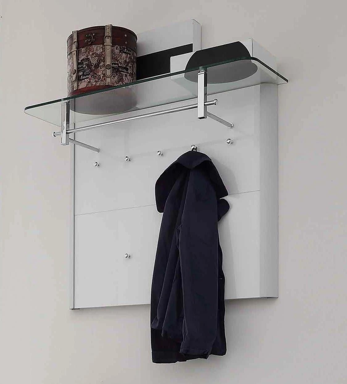 ARREDOKIT Garderobenpaneel MELODIE Weiß Aluminium & Glas