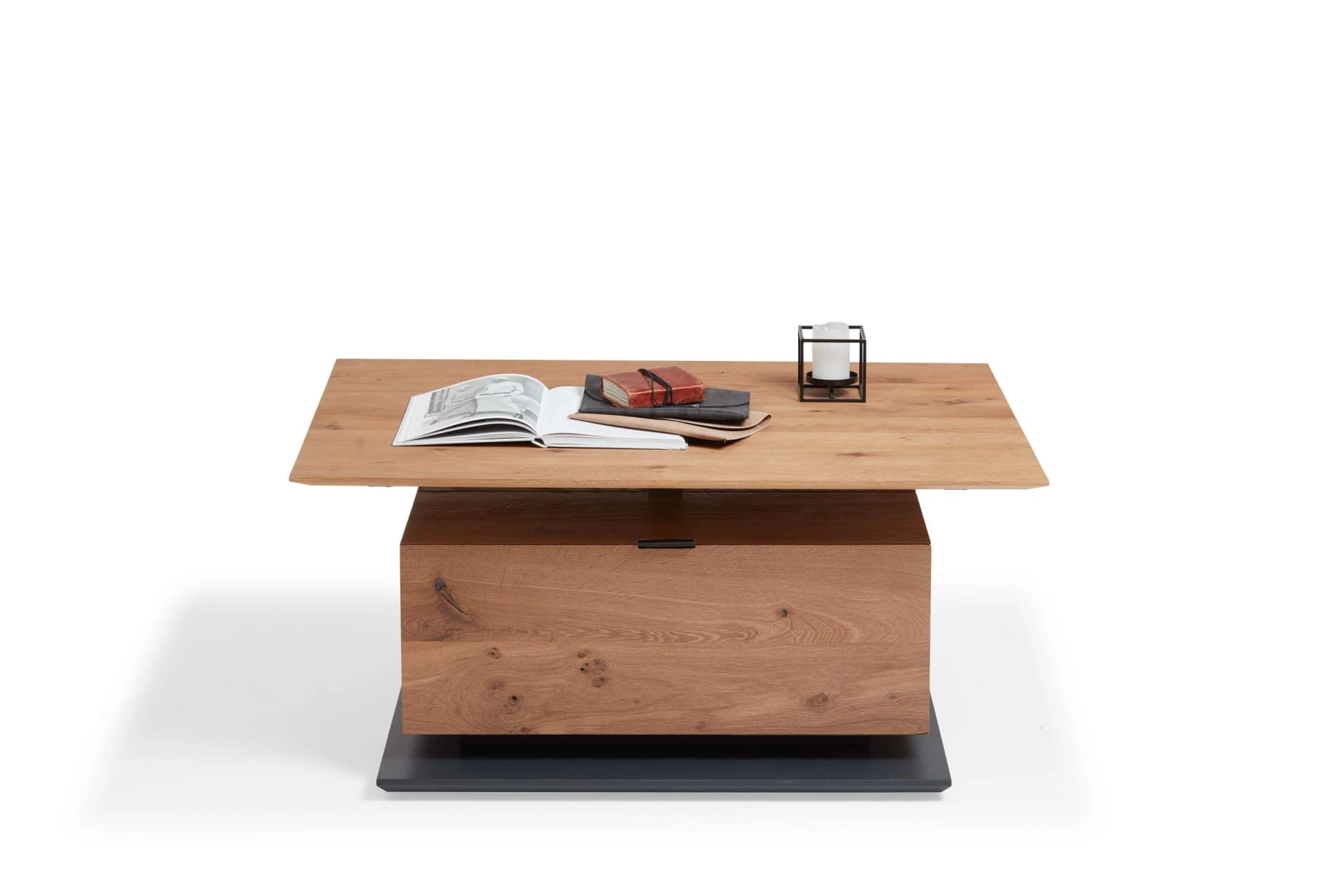 Couchtisch Hartmann Vara Massivholz Braun Höhenverstellbar